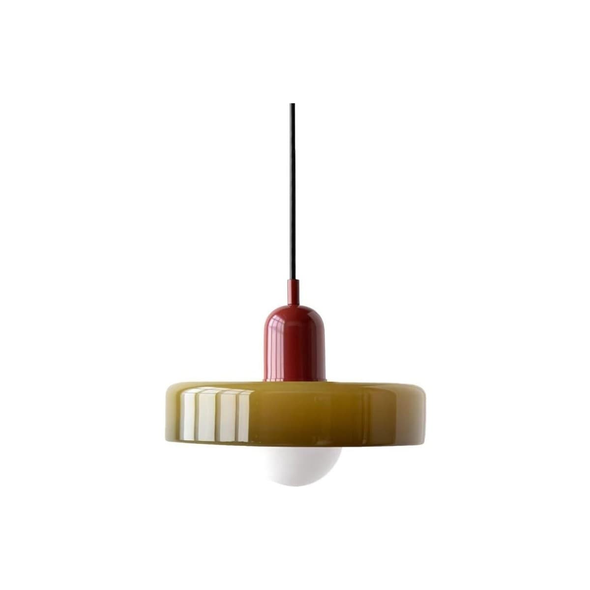 GUANSHAN Retro Glass Ceiling Light (Green Gradient)