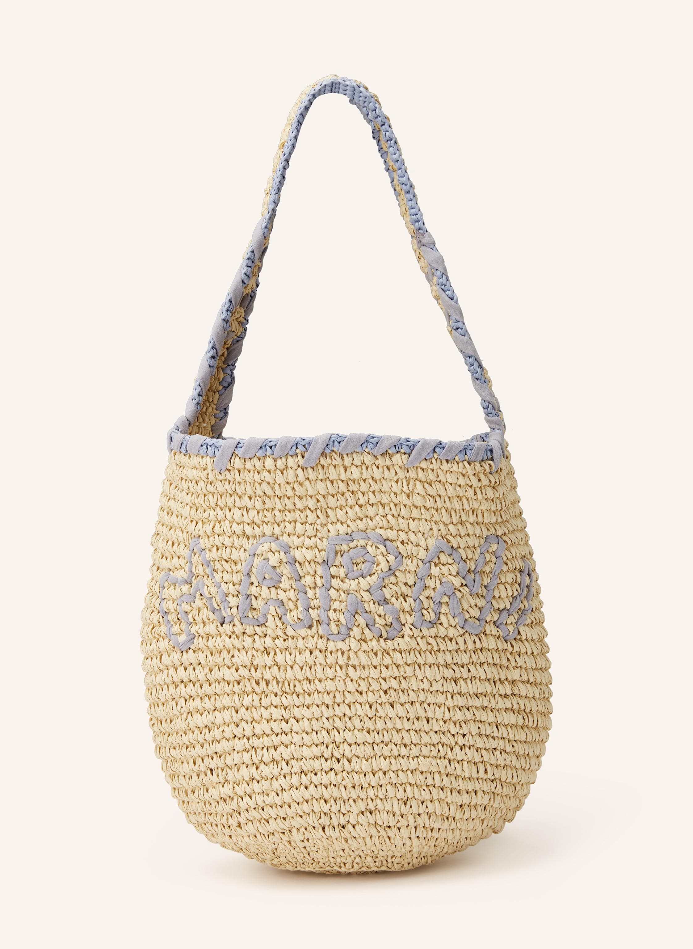 MARNI Strandtasche - Creme/Hellblau