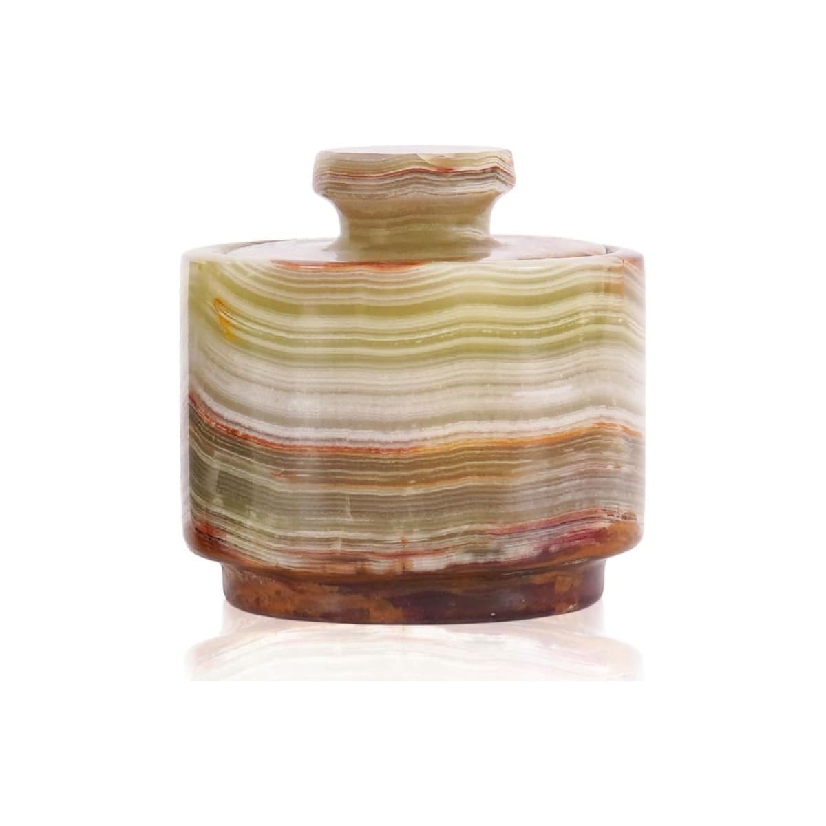 MARBLOUS KRAFTS Marble Sugar Dispenser & Salt Cellar (Green Onyx)