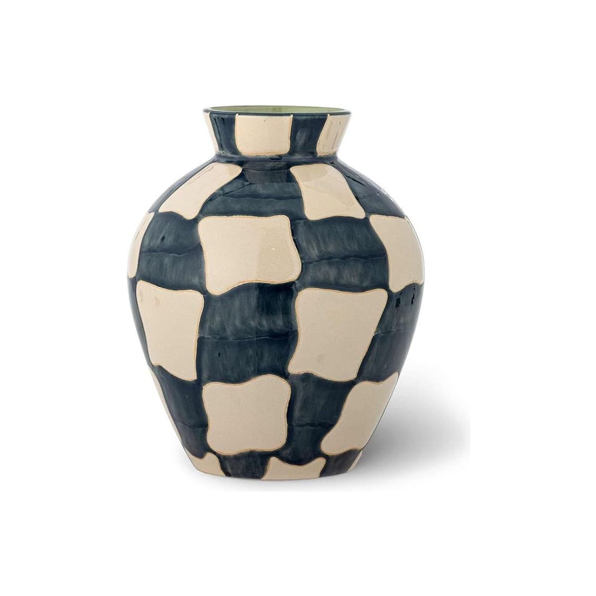 Bloomingville Check Vase (Blue)