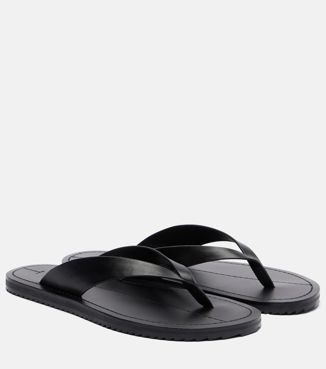A.Emery Flora Leather Sandals - Black
