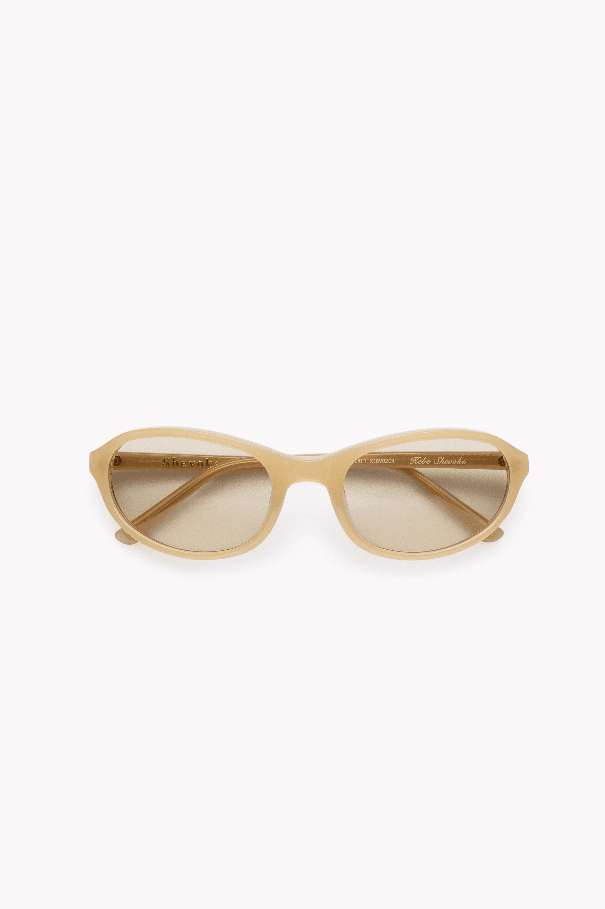 Shevoke Kebe Rounded-Wrap Sunglasses - Beige